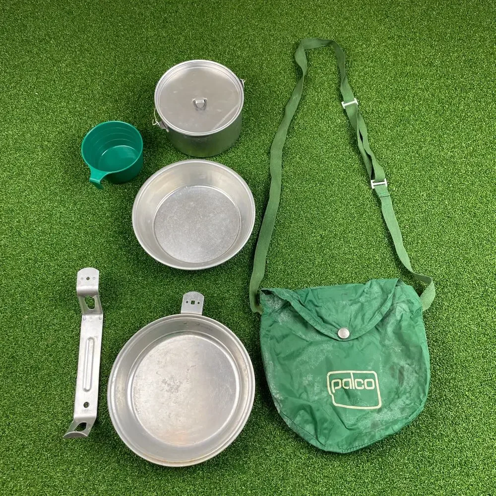 Vintage Palco Aluminum Scouting Camping Mess Kit 6Pc